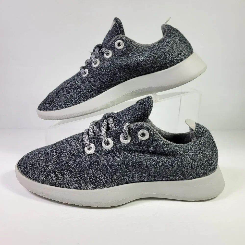 Allbirds Women's Wool Runners Merino Dark Gray Heathered Sneaker Shoes Sz 9